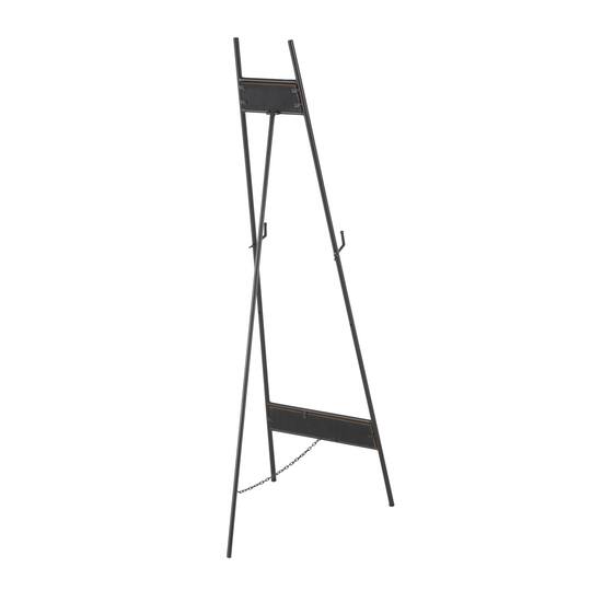 51" Black Metal Easel with Wood Accents